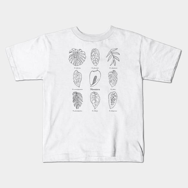 Monstera genus Kids T-Shirt by thenordicjungle